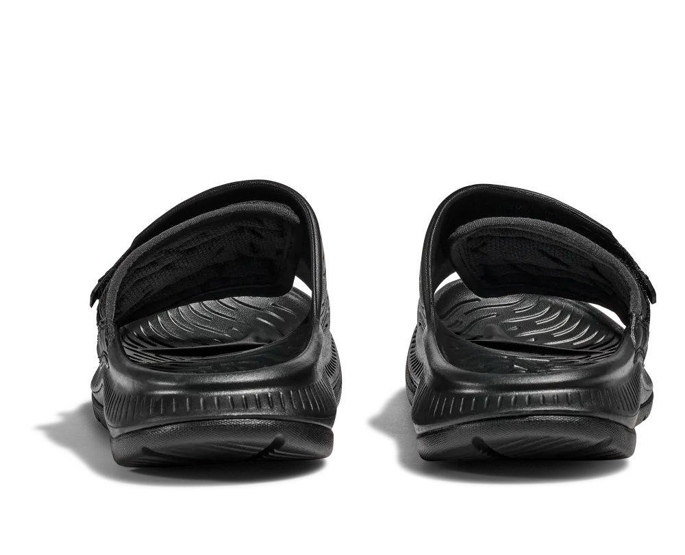 'Hoka' Unisex Ora Luxe Recovery Slide - Black / Black