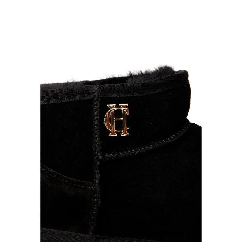Holland Cooper Ultra Mini Ladies Shearling Boots - Black