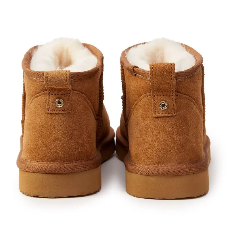 Holland Cooper Ultra Mini Ladies Shearling Boots - Tan