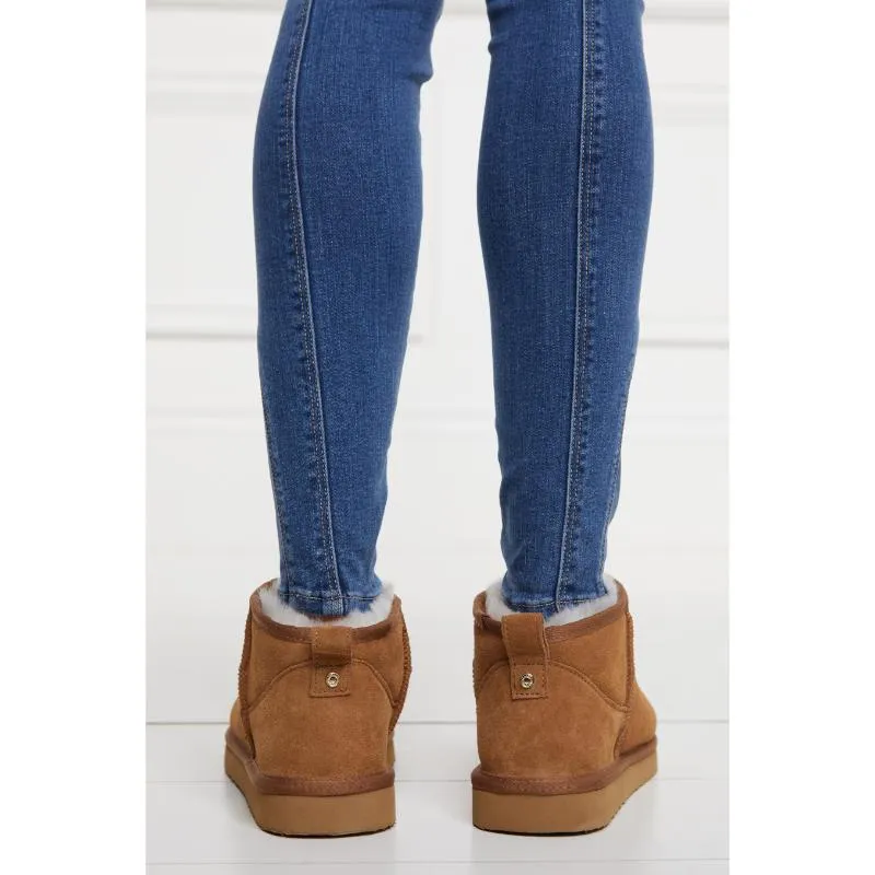 Holland Cooper Ultra Mini Ladies Shearling Boots - Tan