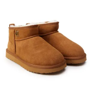 Holland Cooper Ultra Mini Ladies Shearling Boots - Tan