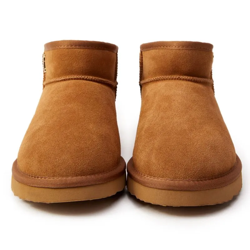 Holland Cooper Ultra Mini Ladies Shearling Boots - Tan