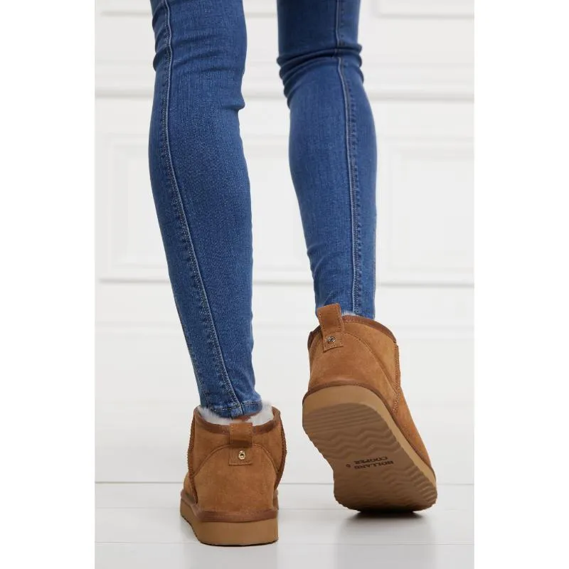 Holland Cooper Ultra Mini Ladies Shearling Boots - Tan