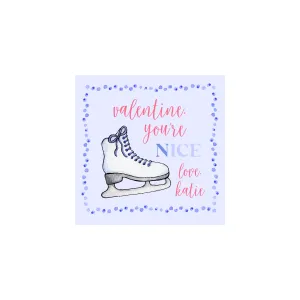 Ice Figure Skate Valentine Gift Tags & Stickers