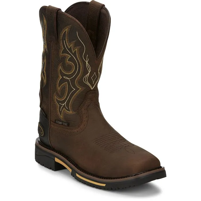 Justin Mens Hybred Waterproof Composition Toe Workboots Style SE4625