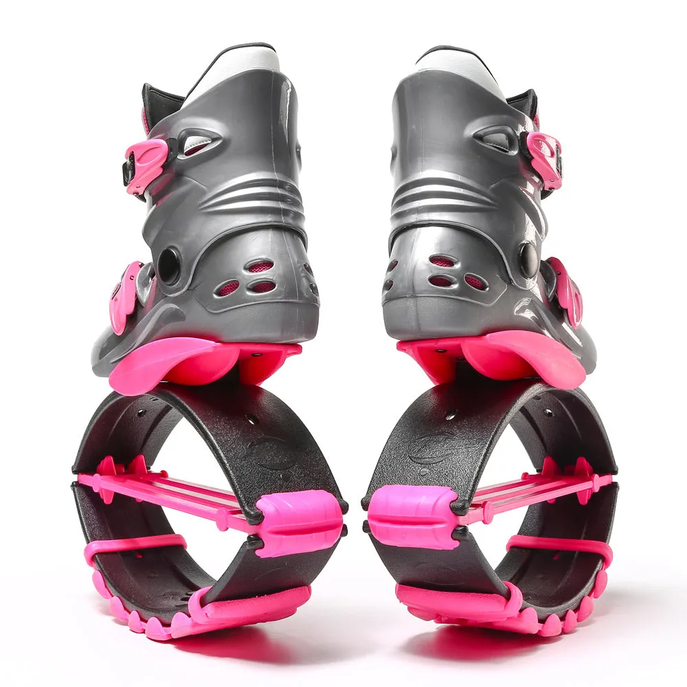 Kids Kangaroo Jump Shoes Workout Jumpers Gen II Series Pink-Gray