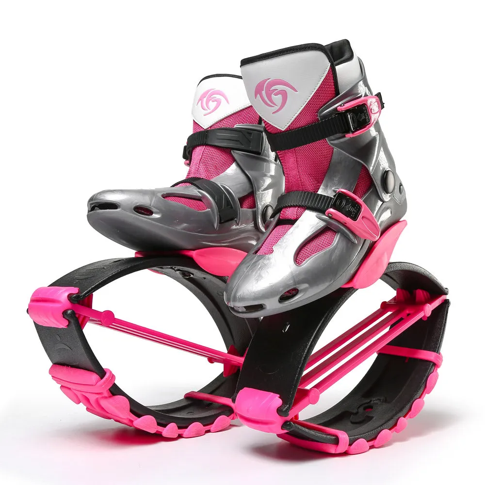 Kids Kangaroo Jump Shoes Workout Jumpers Gen II Series Pink-Gray