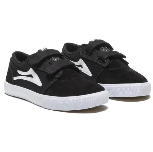 Lakai Griffin Kids Skate Shoe - Black/White