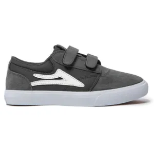 Lakai Griffin Kids Skate Shoe - Charcoal Suede/Canvas