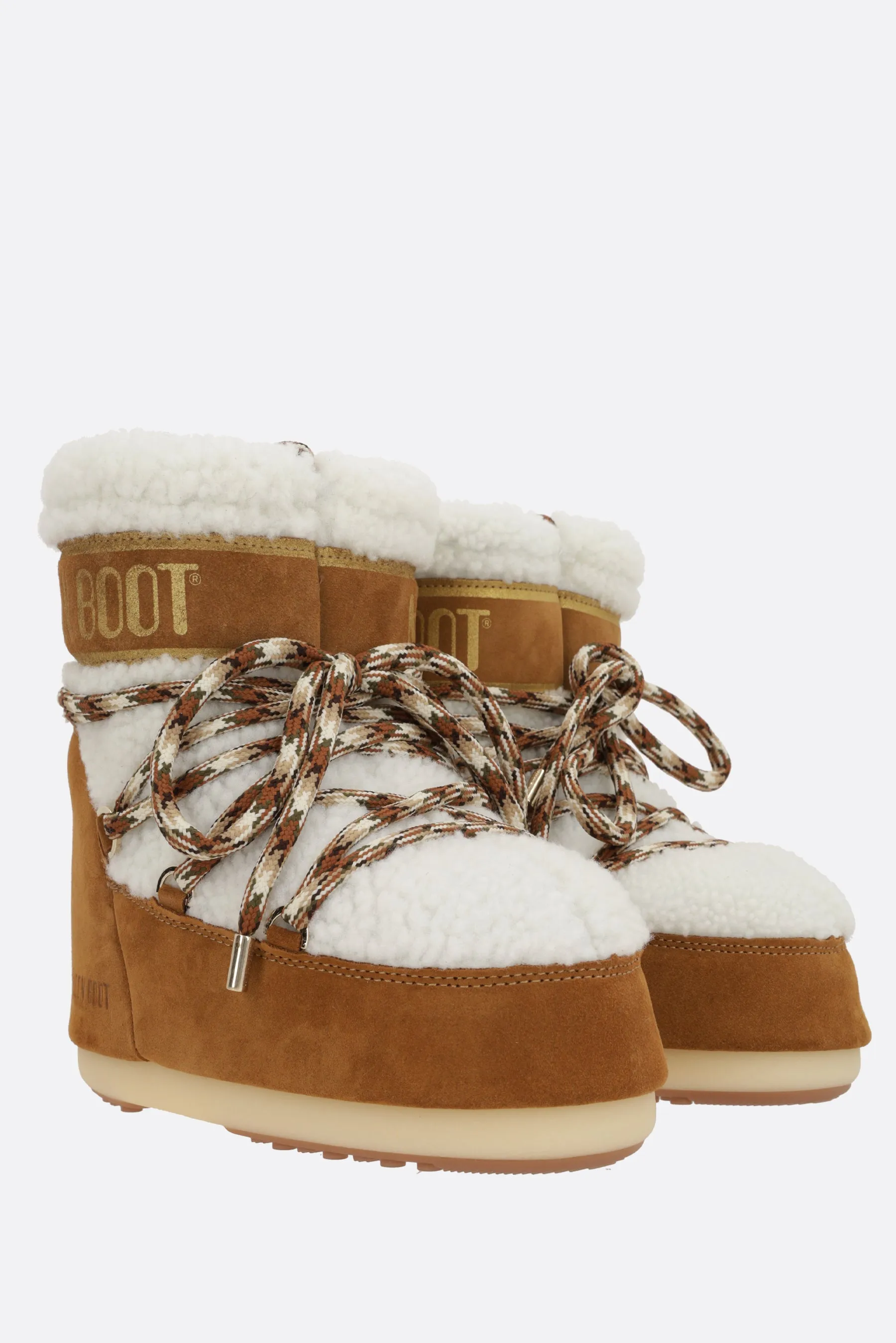 MB Icon Low suede and shearling snow boots