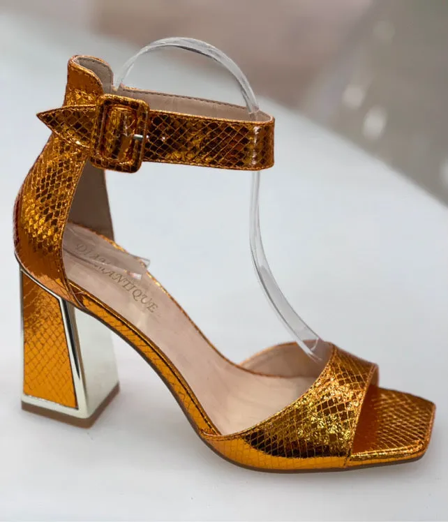 Melina Fuchsia Shimmer Heel Sandals
