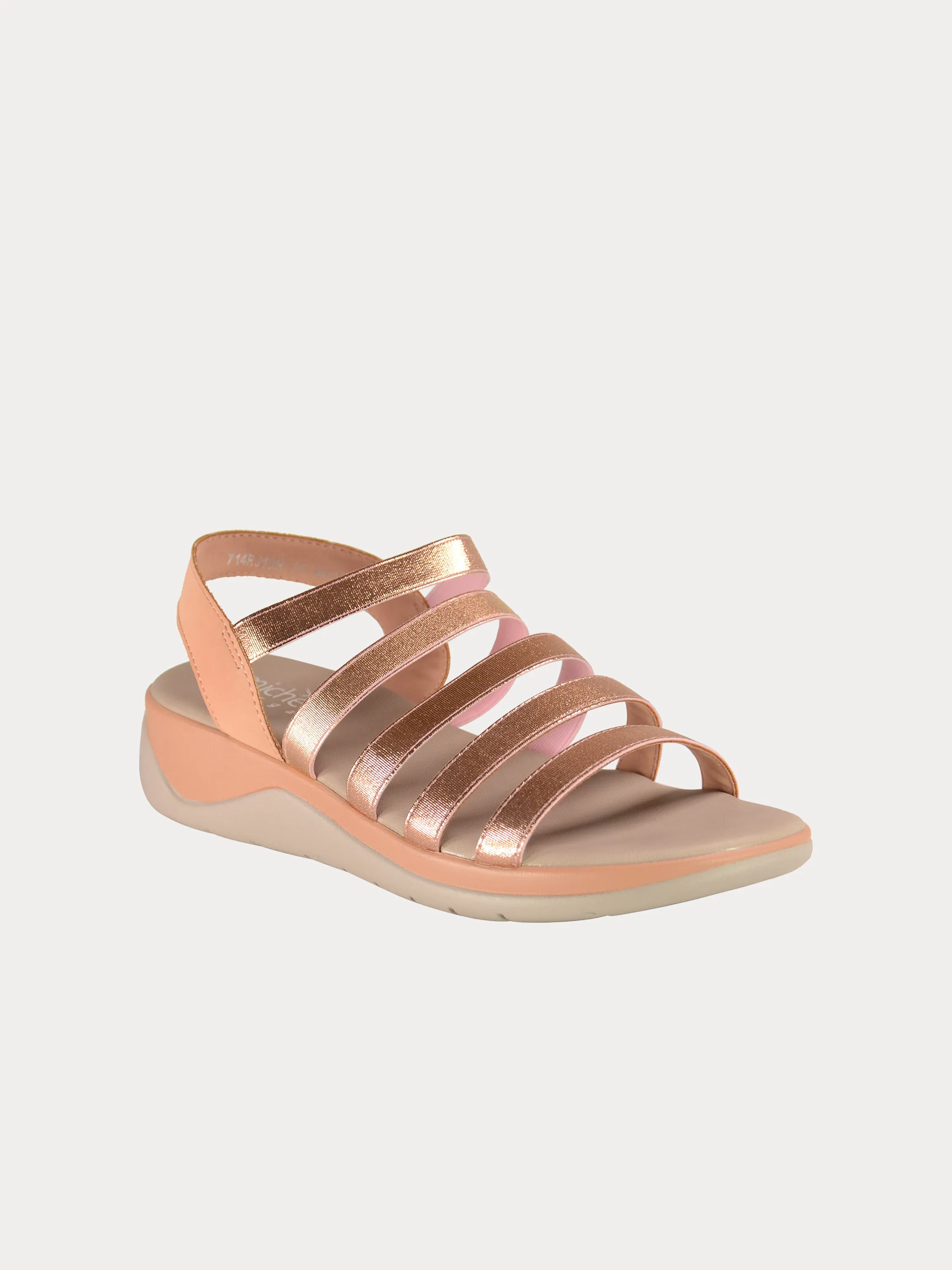 Michelle Morgan Casual Low Heel Back Strap Sandals