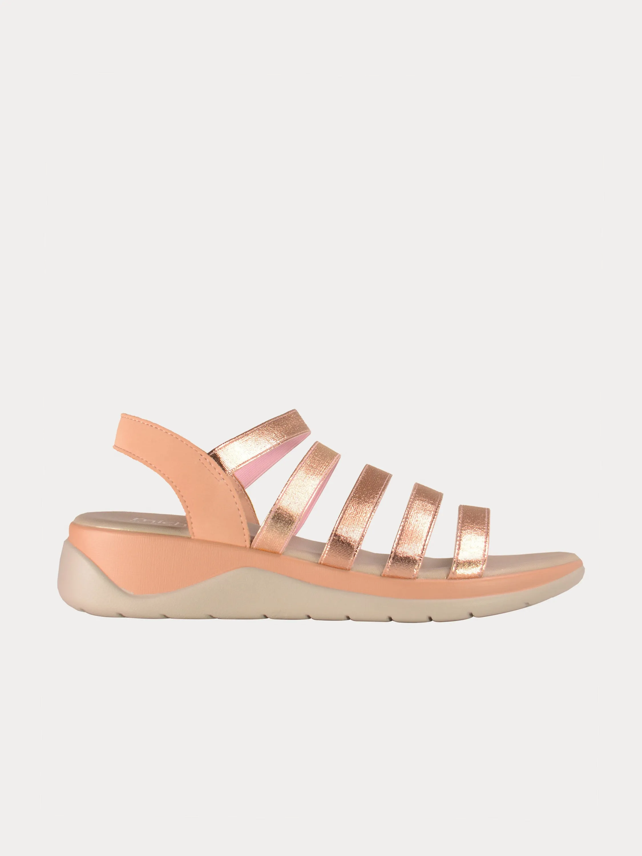 Michelle Morgan Casual Low Heel Back Strap Sandals
