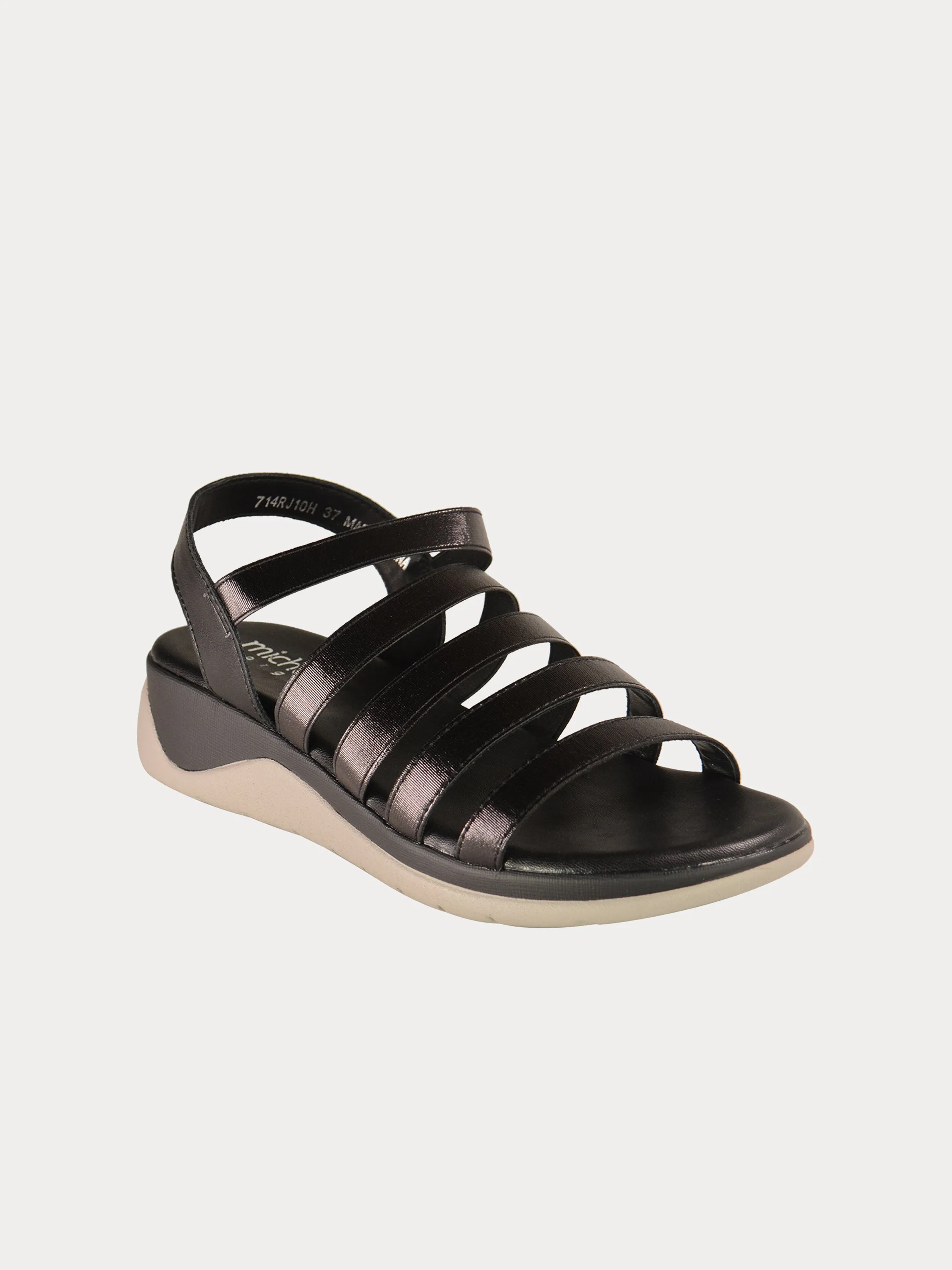 Michelle Morgan Casual Low Heel Back Strap Sandals