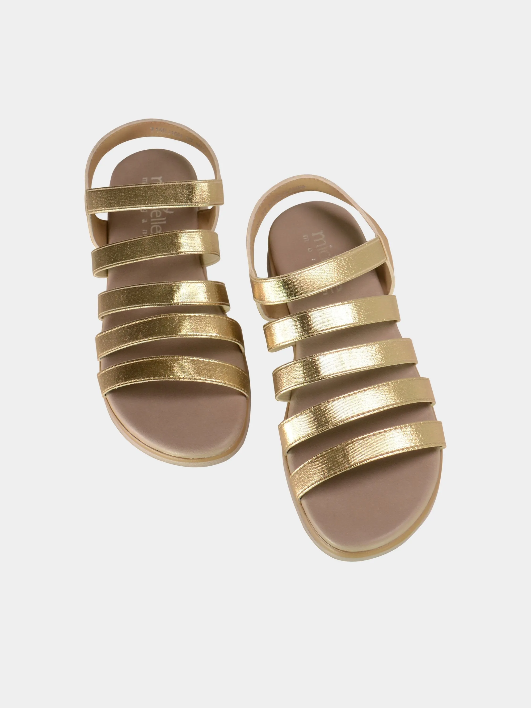 Michelle Morgan Casual Low Heel Back Strap Sandals