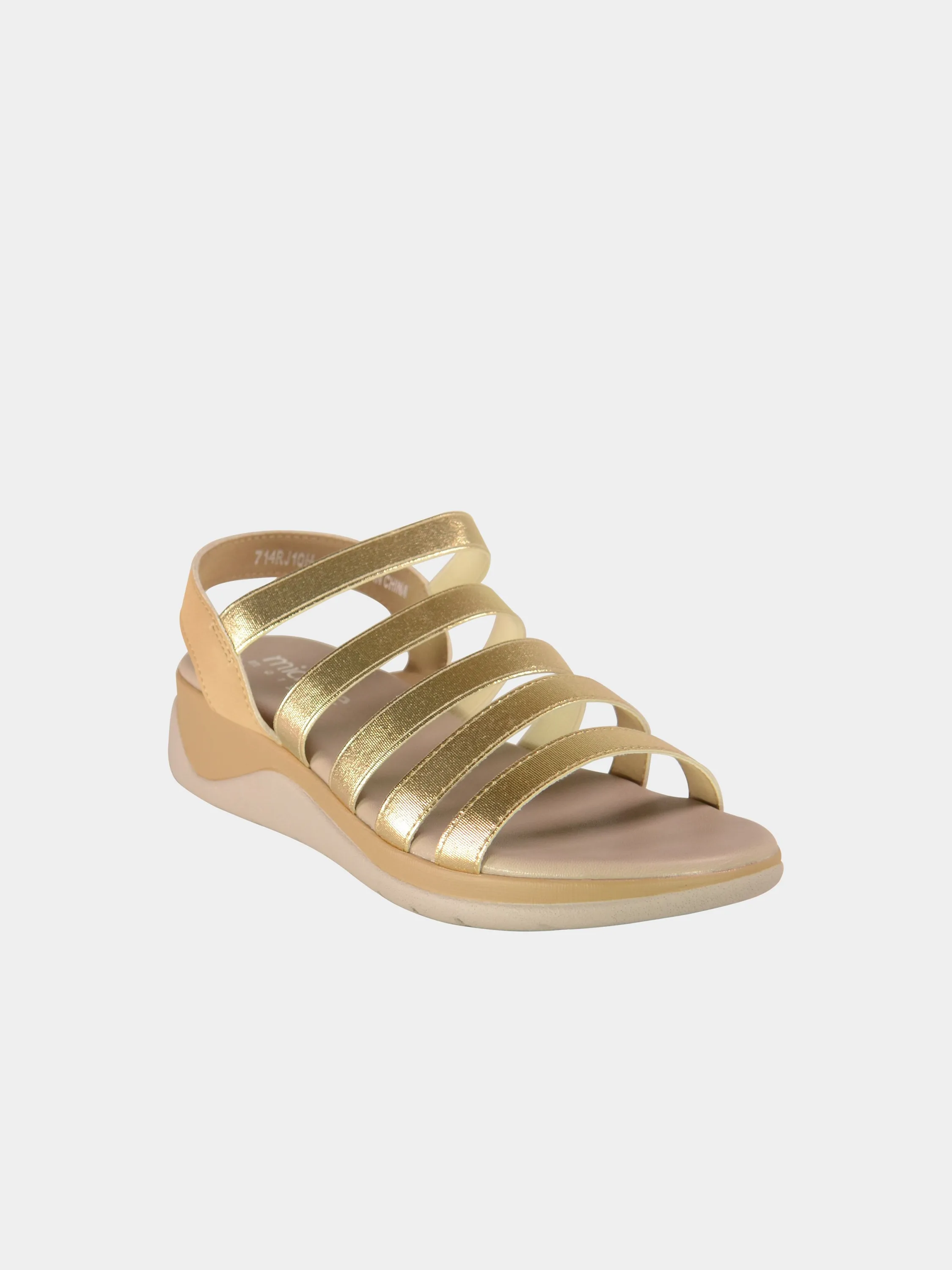 Michelle Morgan Casual Low Heel Back Strap Sandals