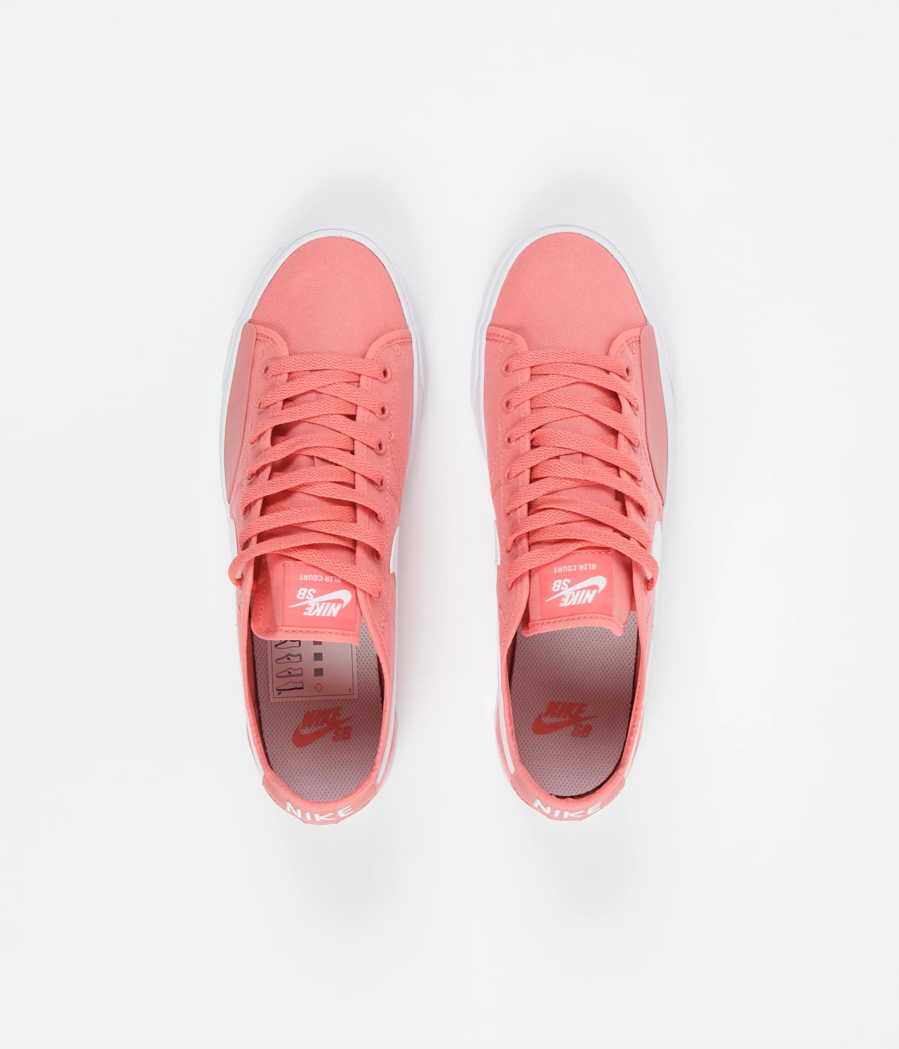 Nike SB Blazer Court Shoes - Pink Salt / White - Pink Salt - White