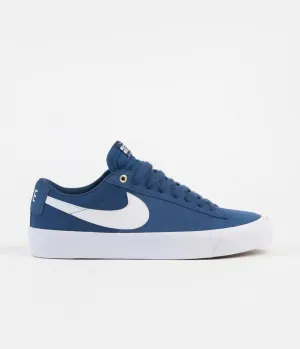 Nike SB Blazer Low Pro GT Shoes - Court Blue / White - Court Blue