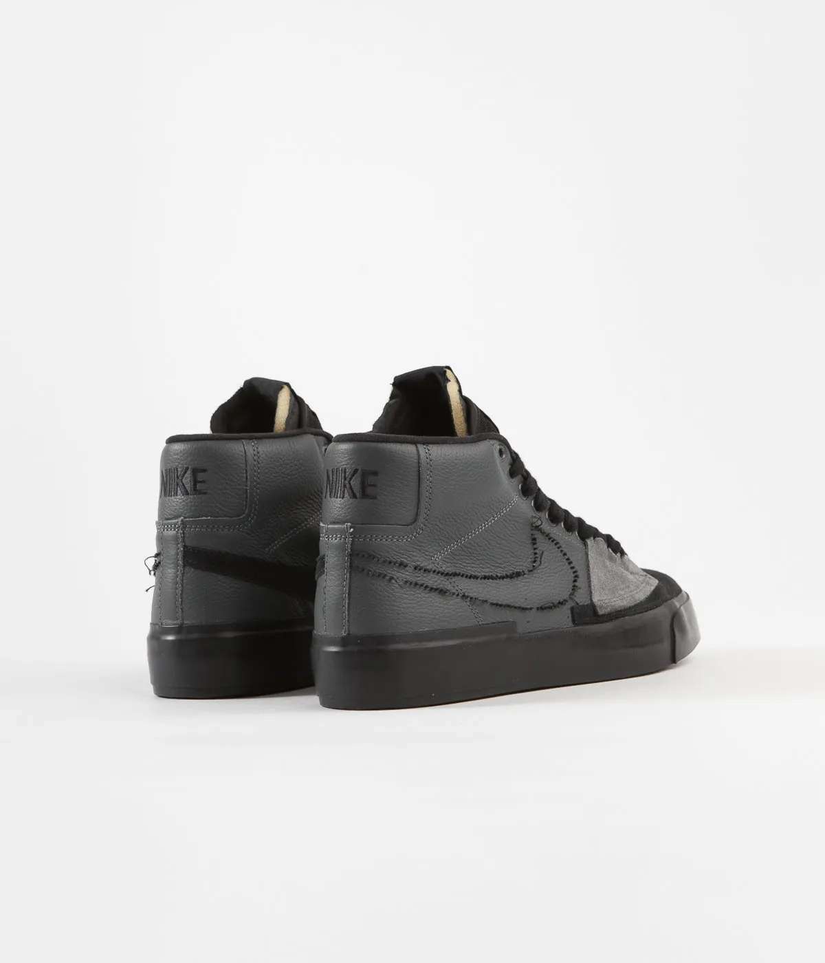 Nike SB Blazer Mid Edge Shoes - Iron Grey / Black - Black