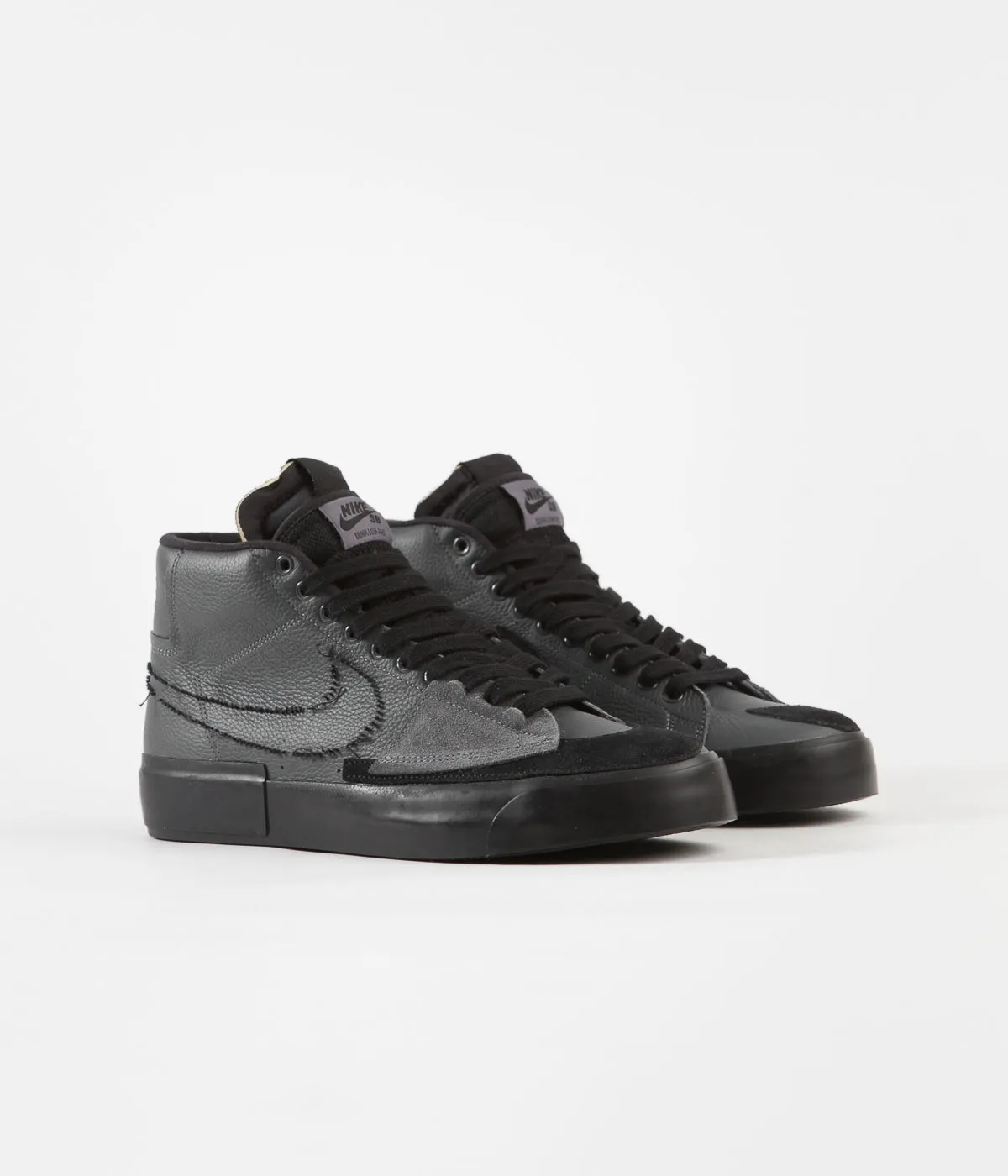 Nike SB Blazer Mid Edge Shoes - Iron Grey / Black - Black