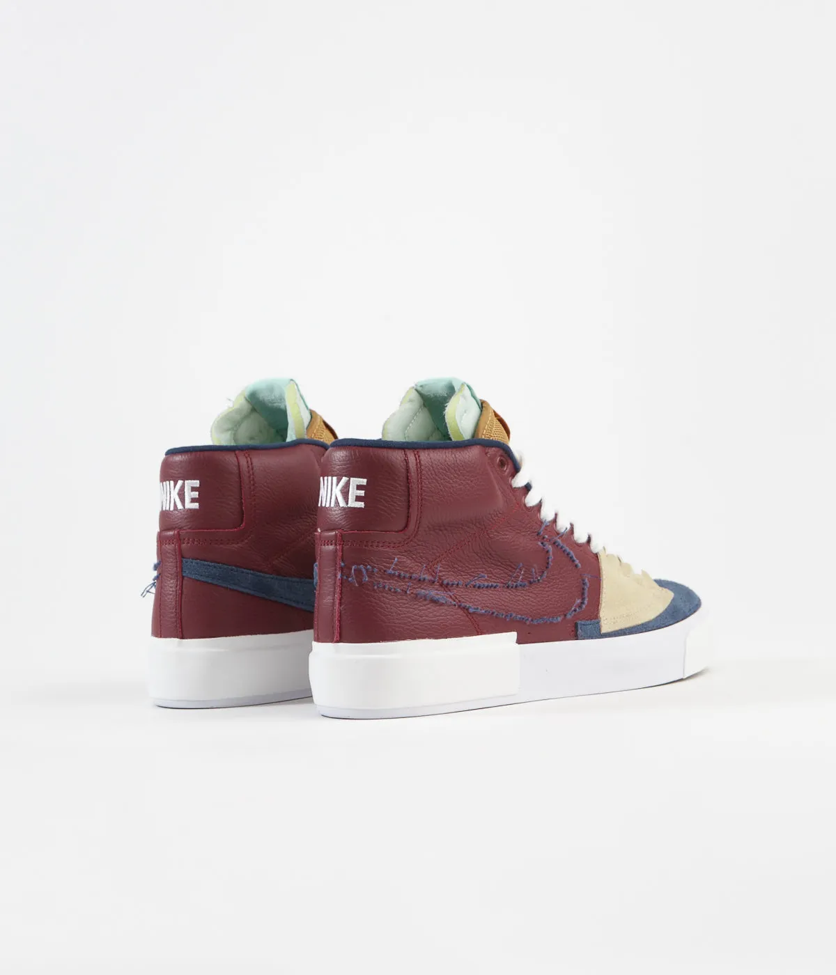 Nike SB Blazer Mid Edge Shoes - Team Red / Navy - Light Dew - Summit White