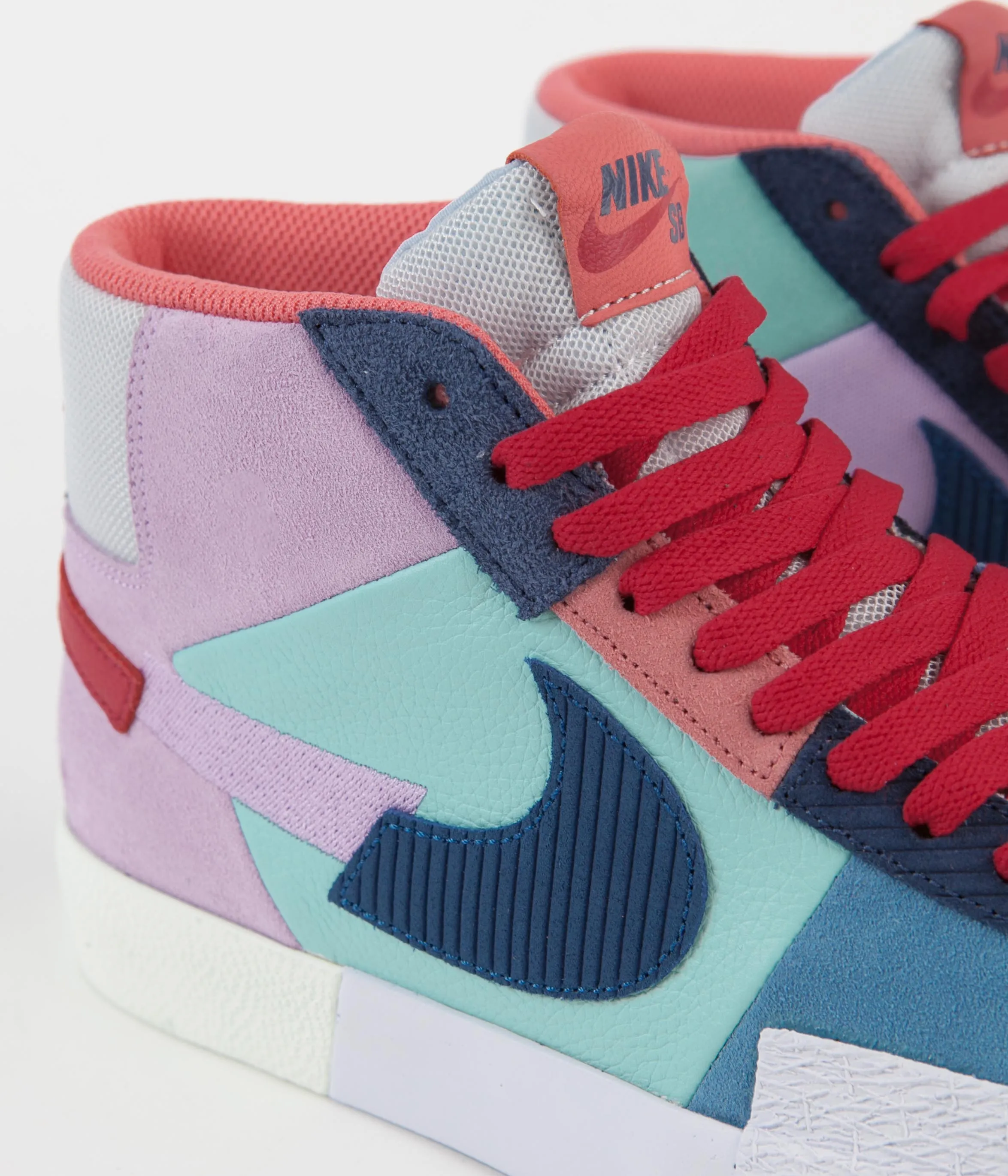 Nike SB Blazer Mid Mosaic Shoes - Lilac / Court Blue - Copa - Dutch Blue