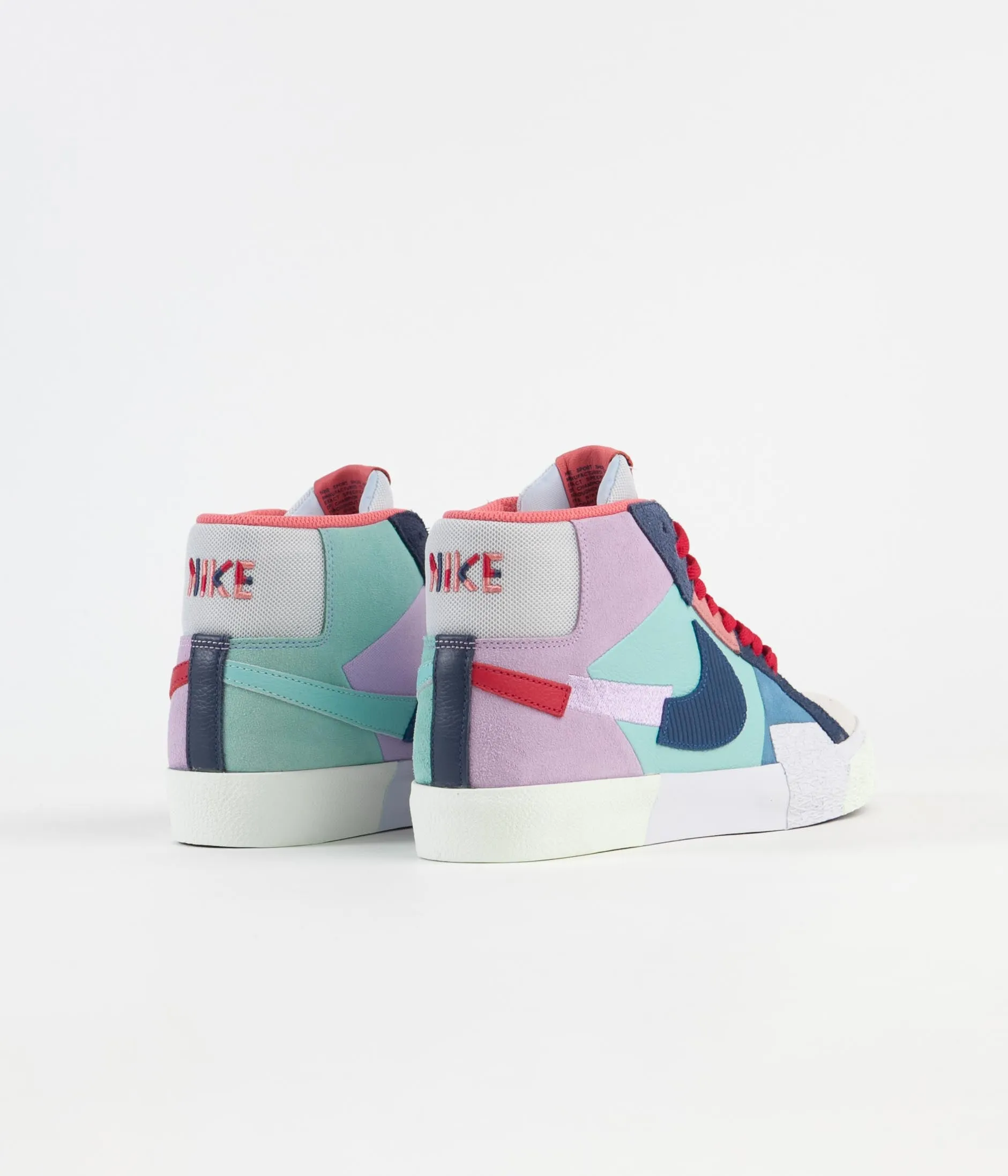 Nike SB Blazer Mid Mosaic Shoes - Lilac / Court Blue - Copa - Dutch Blue