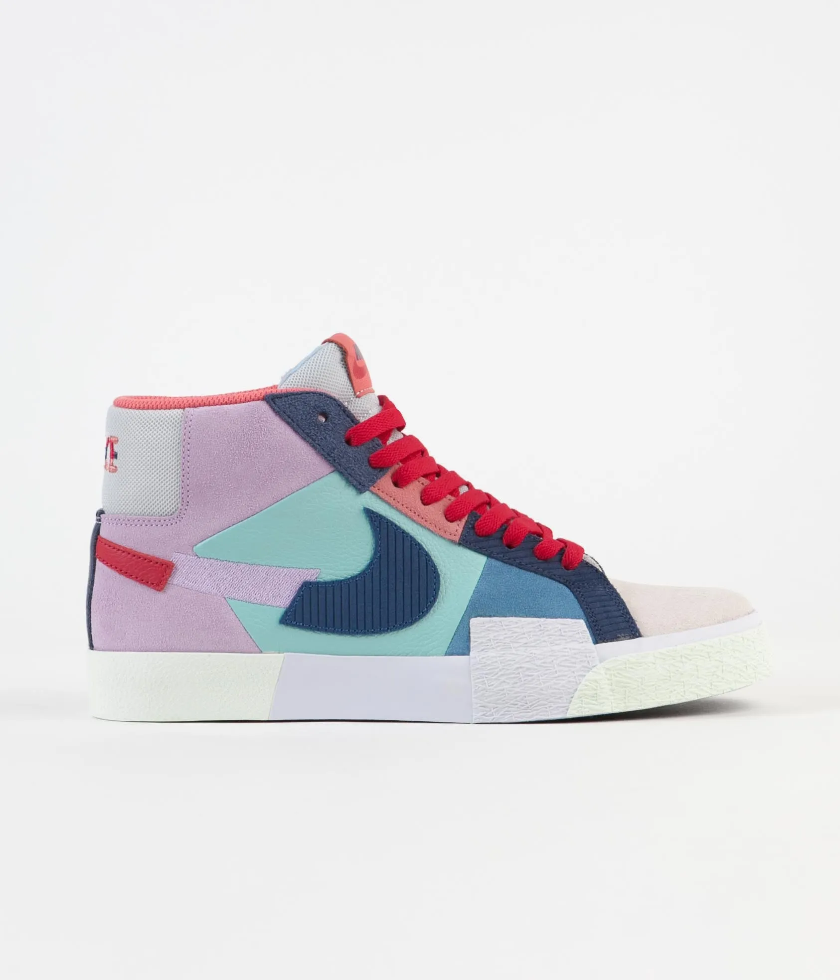 Nike SB Blazer Mid Mosaic Shoes - Lilac / Court Blue - Copa - Dutch Blue