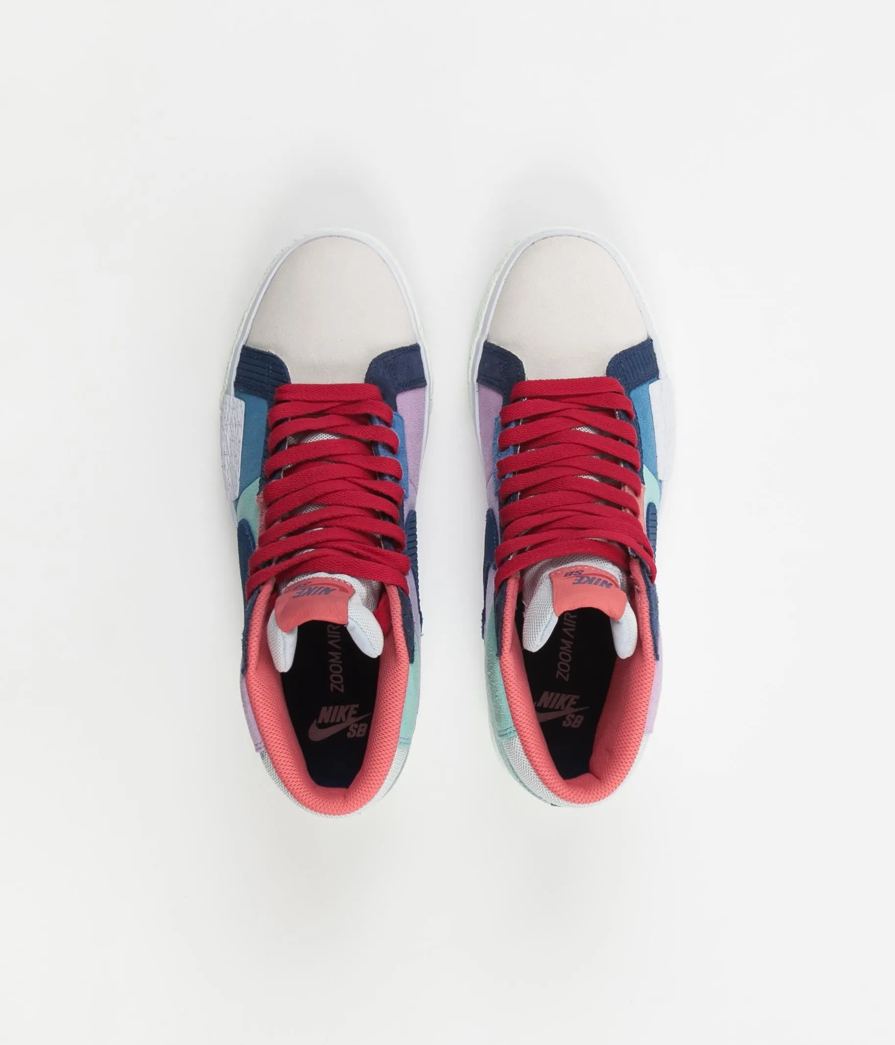 Nike SB Blazer Mid Mosaic Shoes - Lilac / Court Blue - Copa - Dutch Blue
