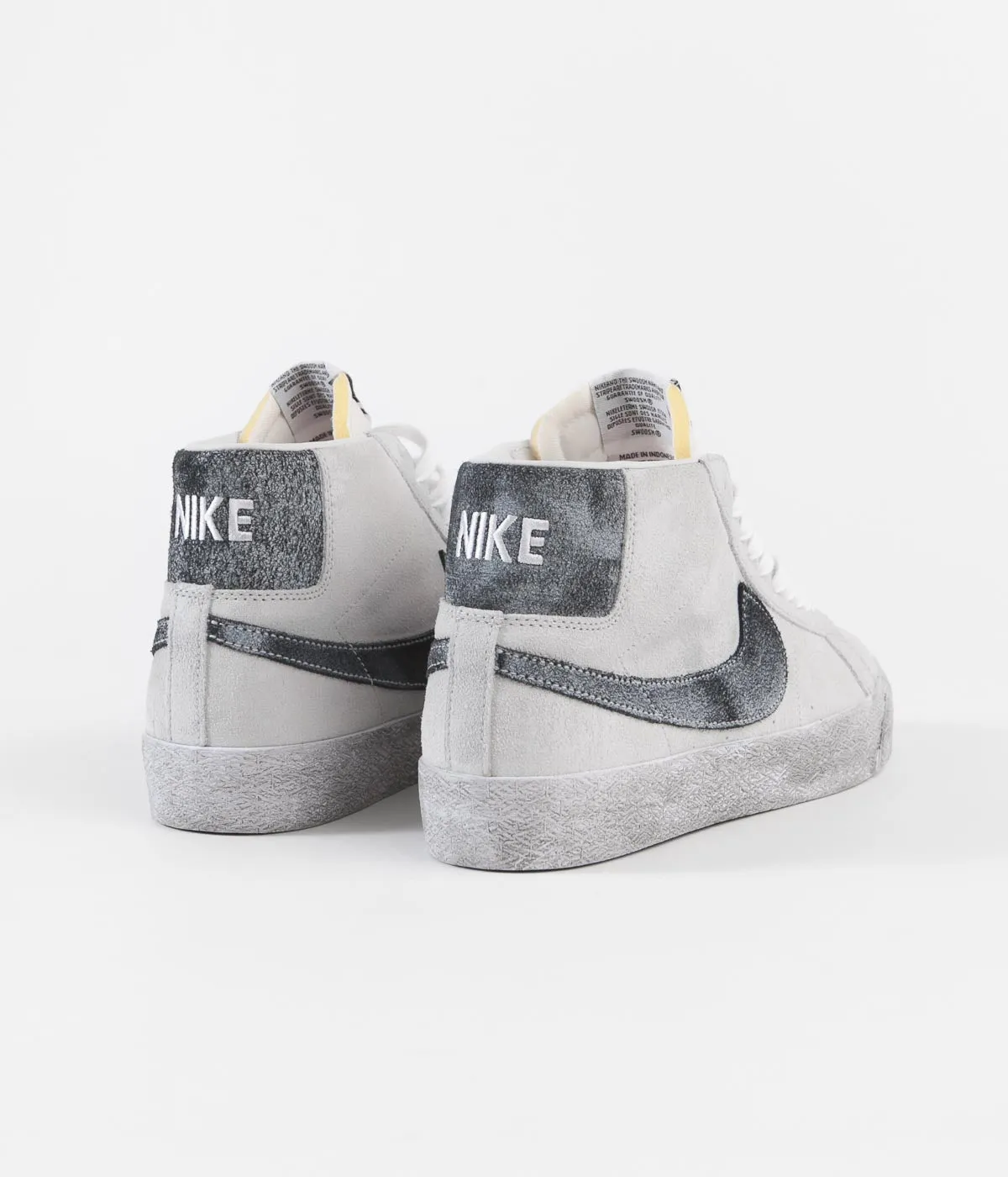 Nike SB Blazer Mid Premium Shoes - Grey Fog / Black - White