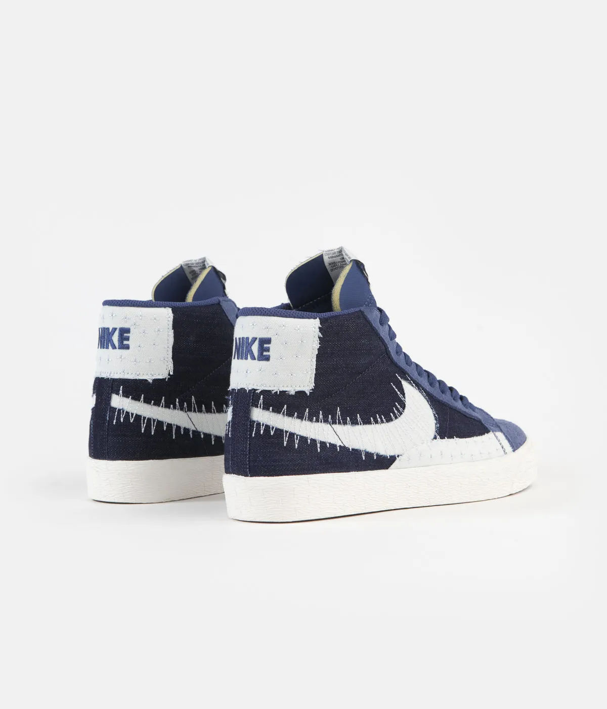 Nike SB Blazer Mid Premium Shoes - Mystic Navy / Sail - Sail - Gum Light Brown