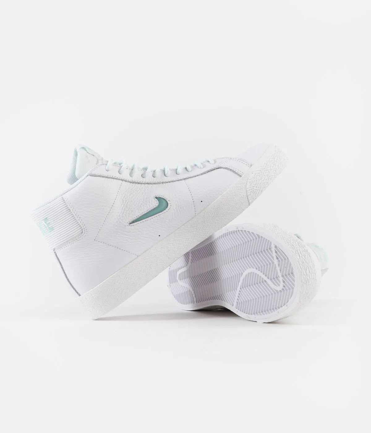 Nike SB Blazer Mid Premium Shoes - White / Glacier Ice - White - Summit White