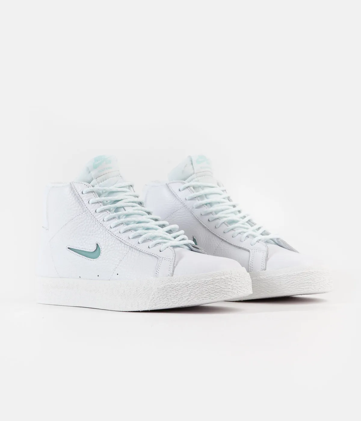 Nike SB Blazer Mid Premium Shoes - White / Glacier Ice - White - Summit White