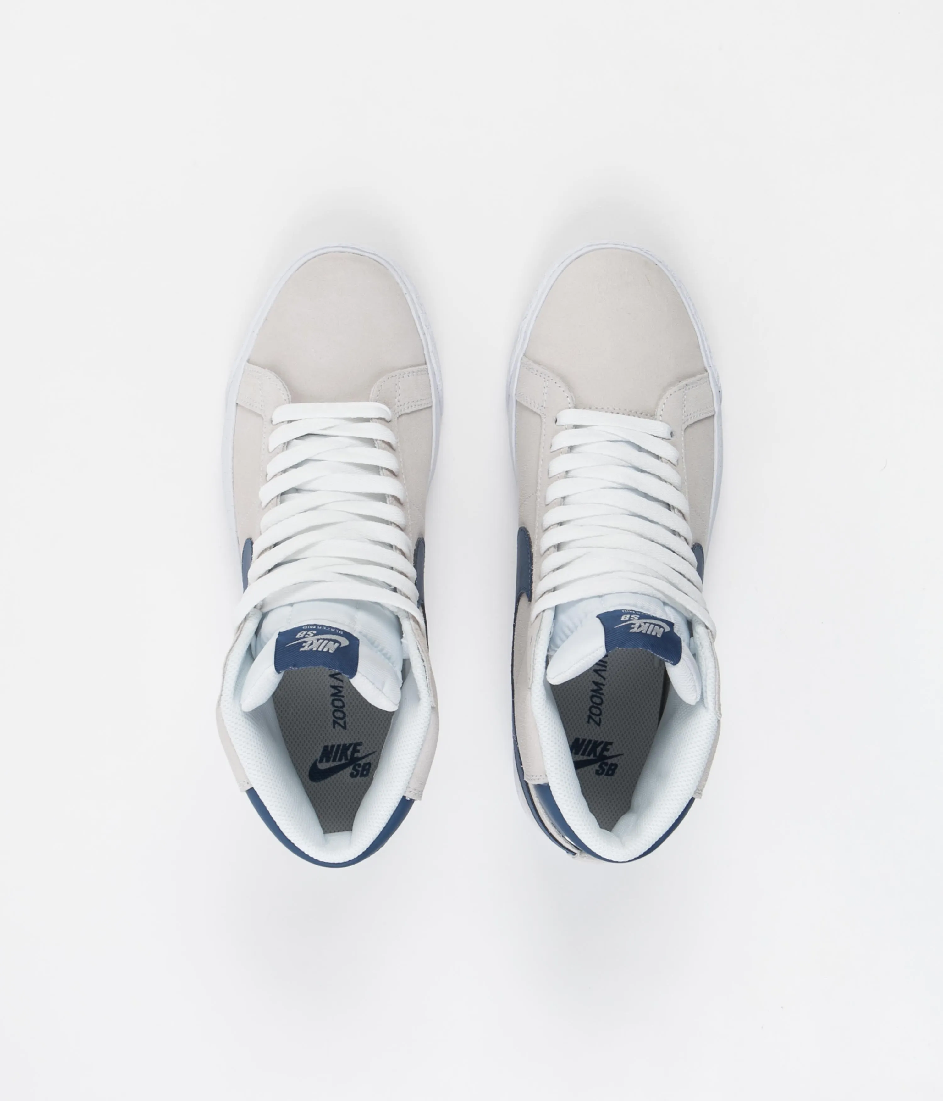 Nike SB Blazer Mid Shoes - White / Court Blue - White - White