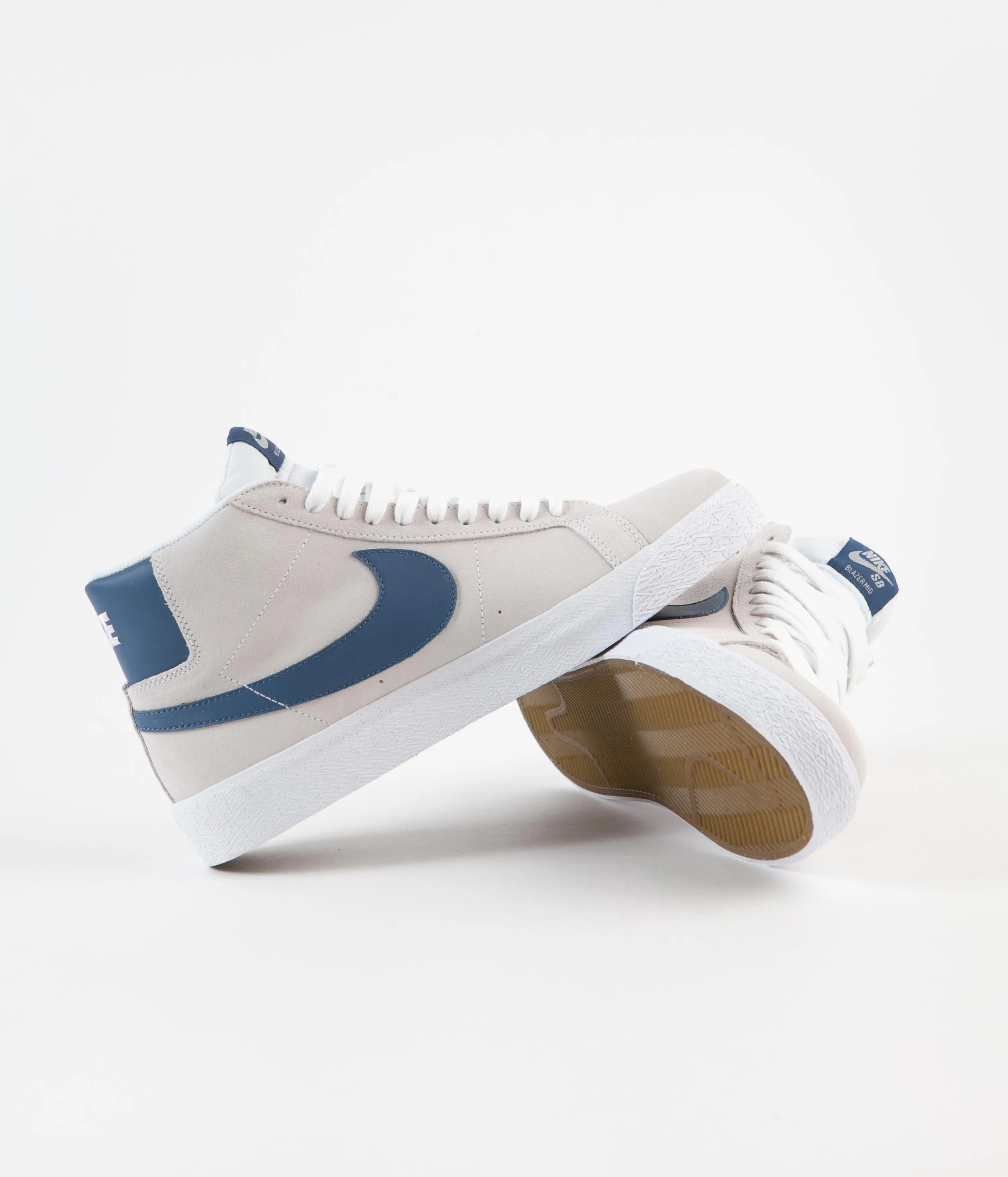Nike SB Blazer Mid Shoes - White / Court Blue - White - White