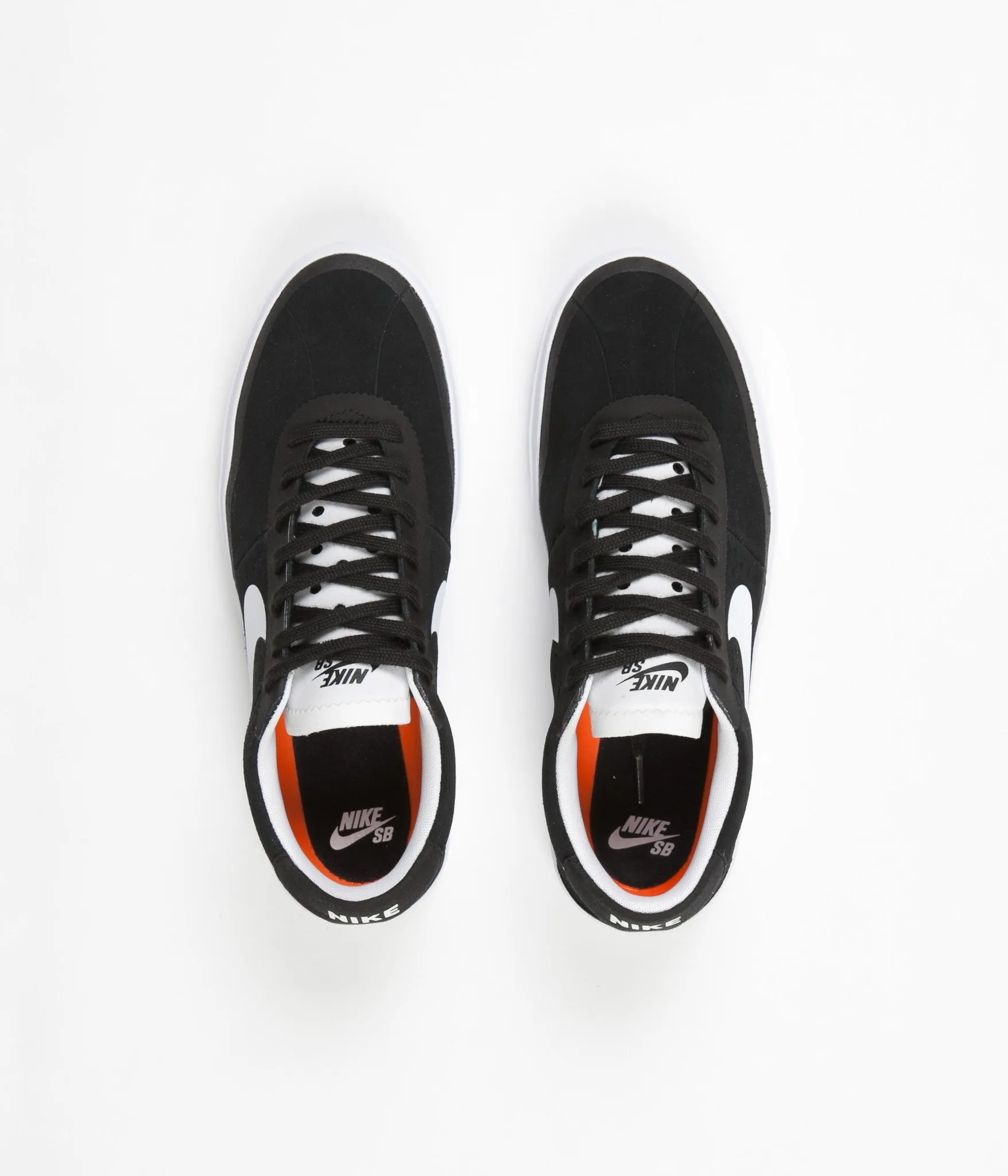 Nike SB Bruin Hyperfeel Shoes - Black / White - White