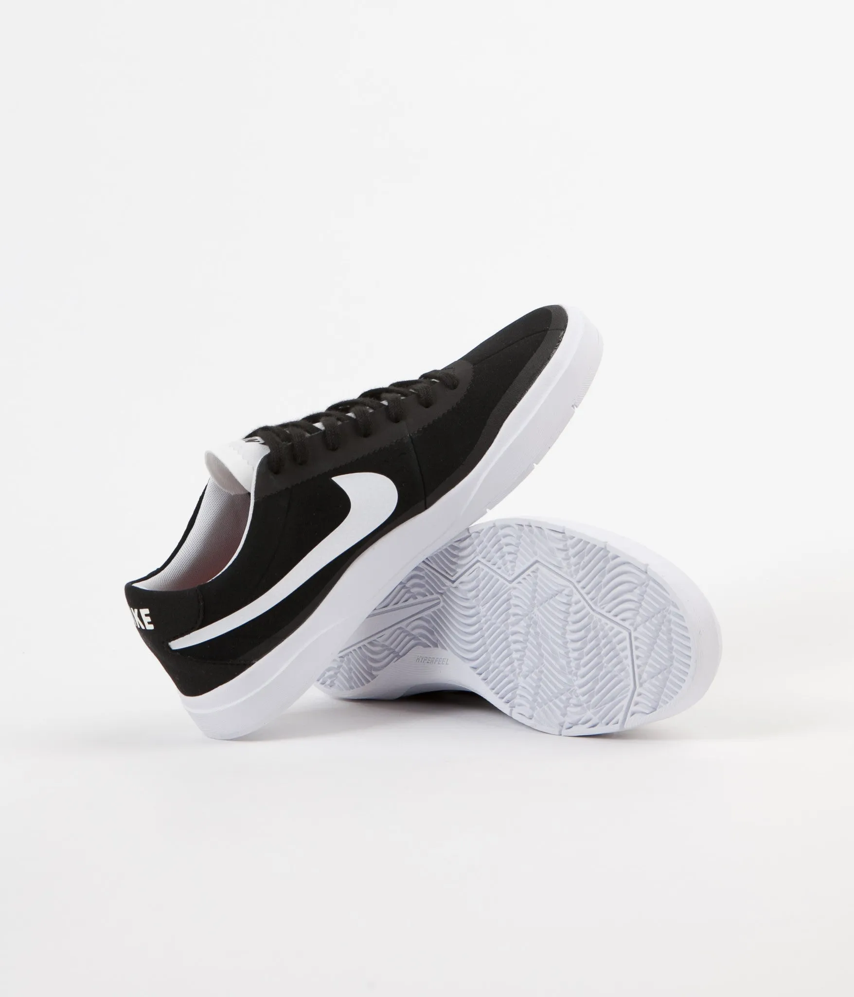 Nike SB Bruin Hyperfeel Shoes - Black / White - White