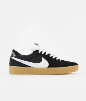 Nike SB Bruin React Shoes - Black / White - Black - Gum Light Brown
