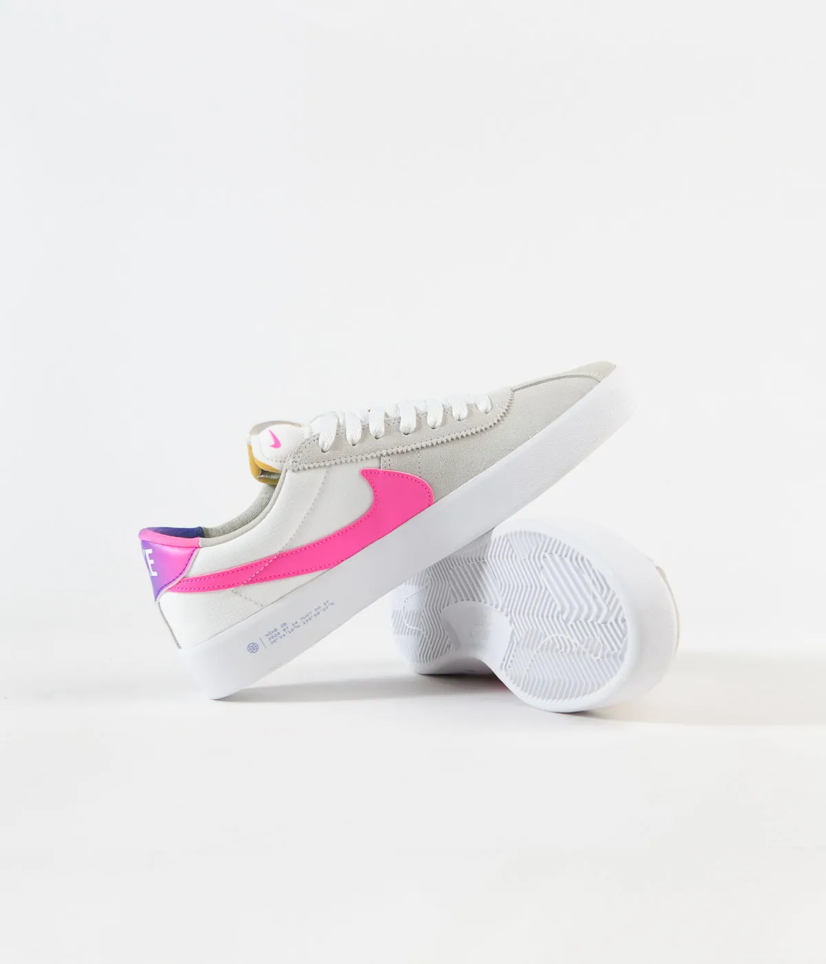 Nike SB Bruin React Shoes - Summit White / Racer Blue - Pink Blast
