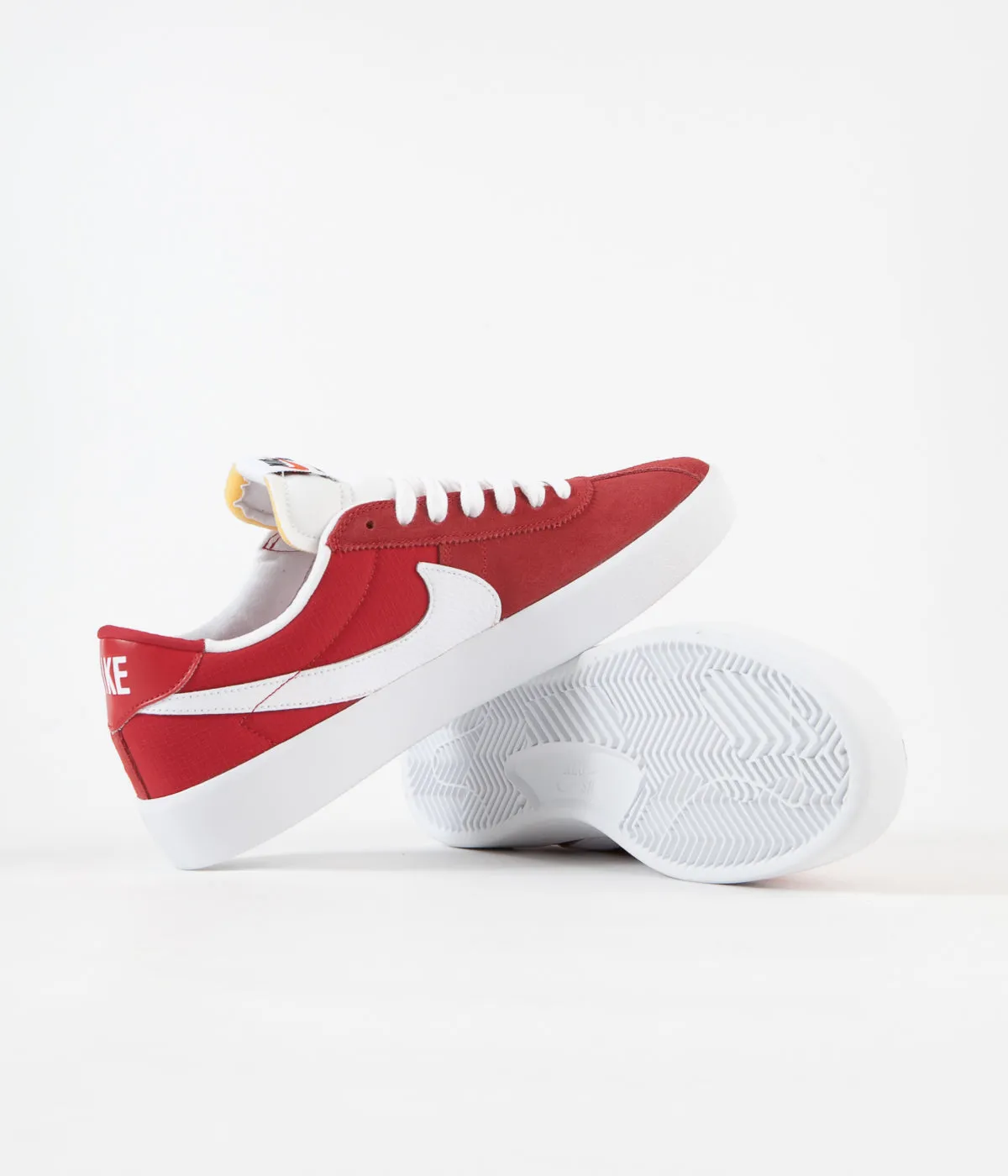 Nike SB Bruin React Shoes - University Red / White - University Red
