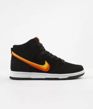 Nike SB Dunk High Pro Shoes - Black / University Gold - Team Orange
