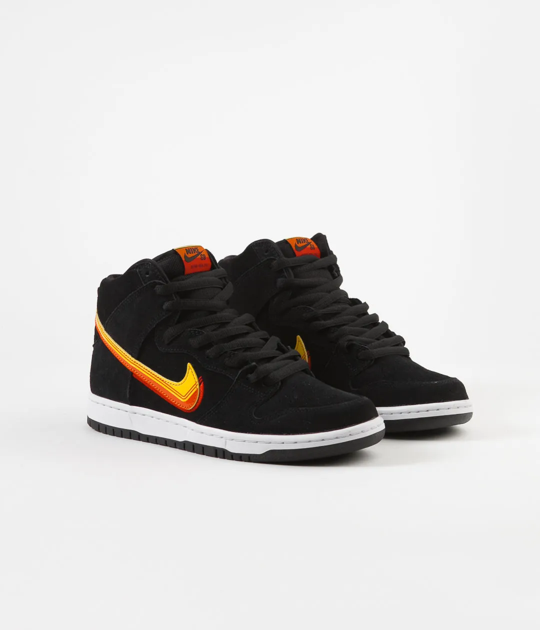 Nike SB Dunk High Pro Shoes - Black / University Gold - Team Orange