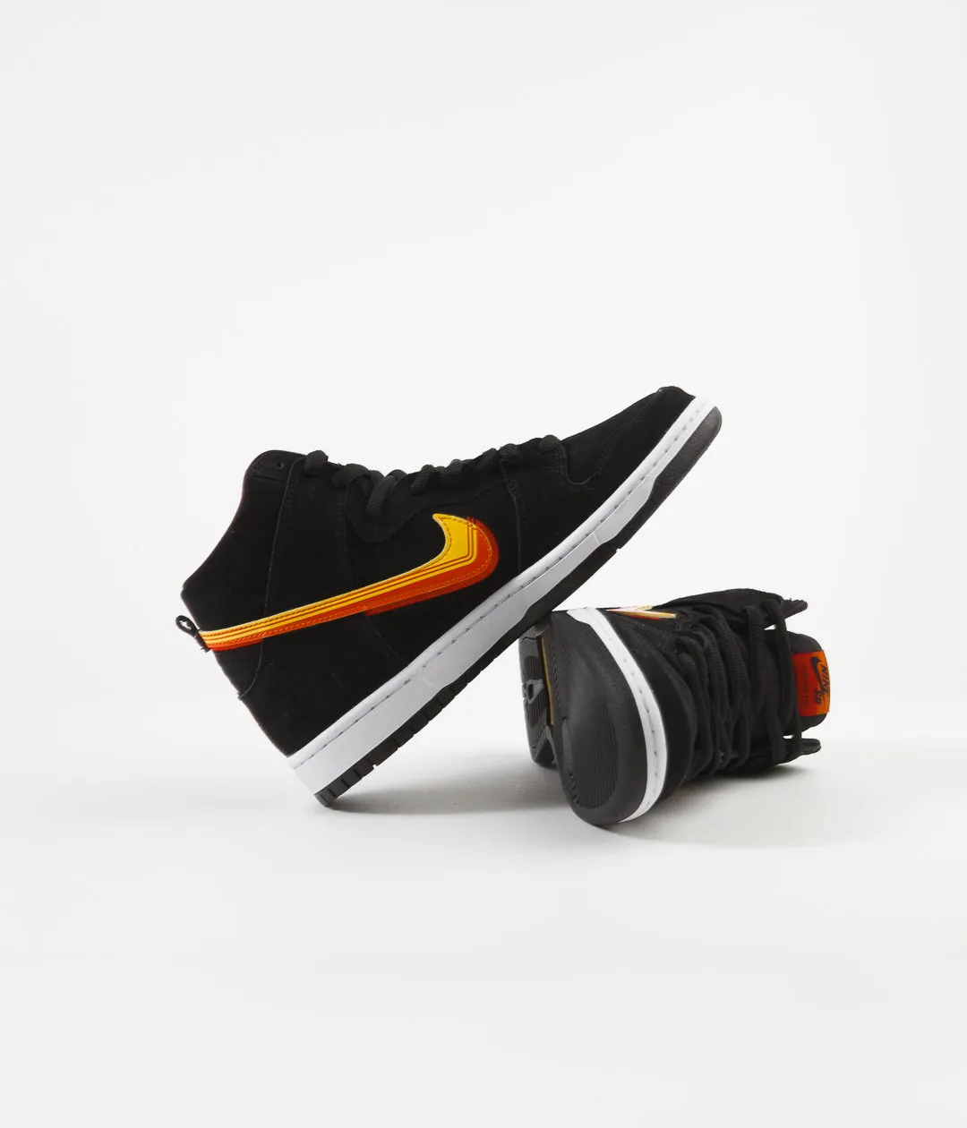 Nike SB Dunk High Pro Shoes - Black / University Gold - Team Orange