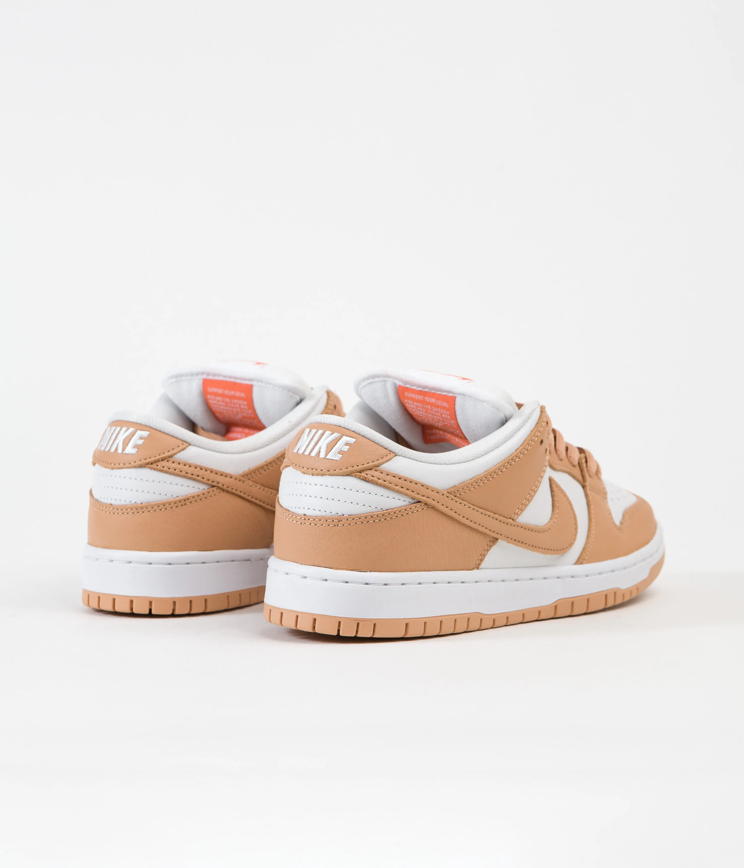 Nike SB Dunk Low Pro Orange Label Shoes - Light Cognac / Light Cognac - White - Light Cognac