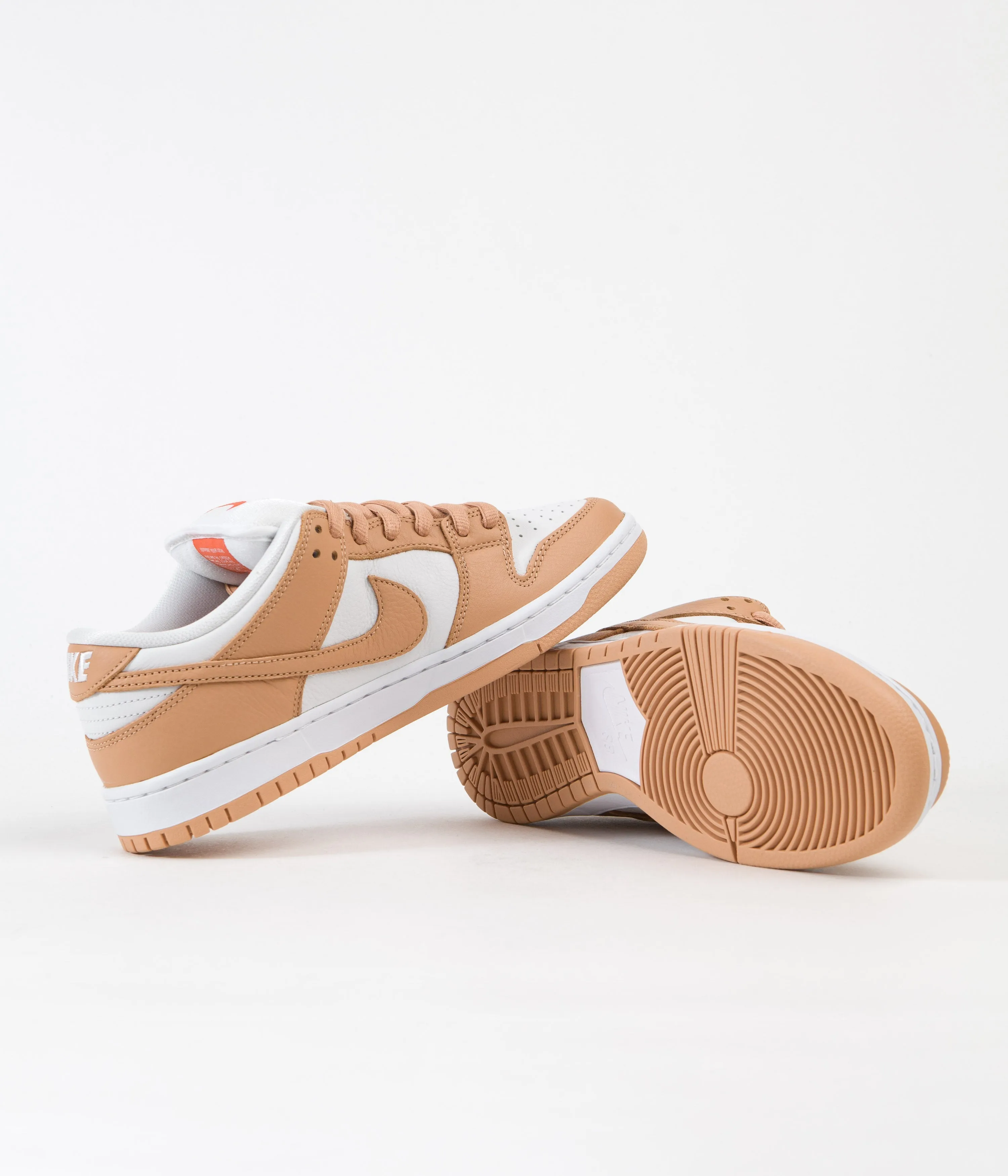 Nike SB Dunk Low Pro Orange Label Shoes - Light Cognac / Light Cognac - White - Light Cognac