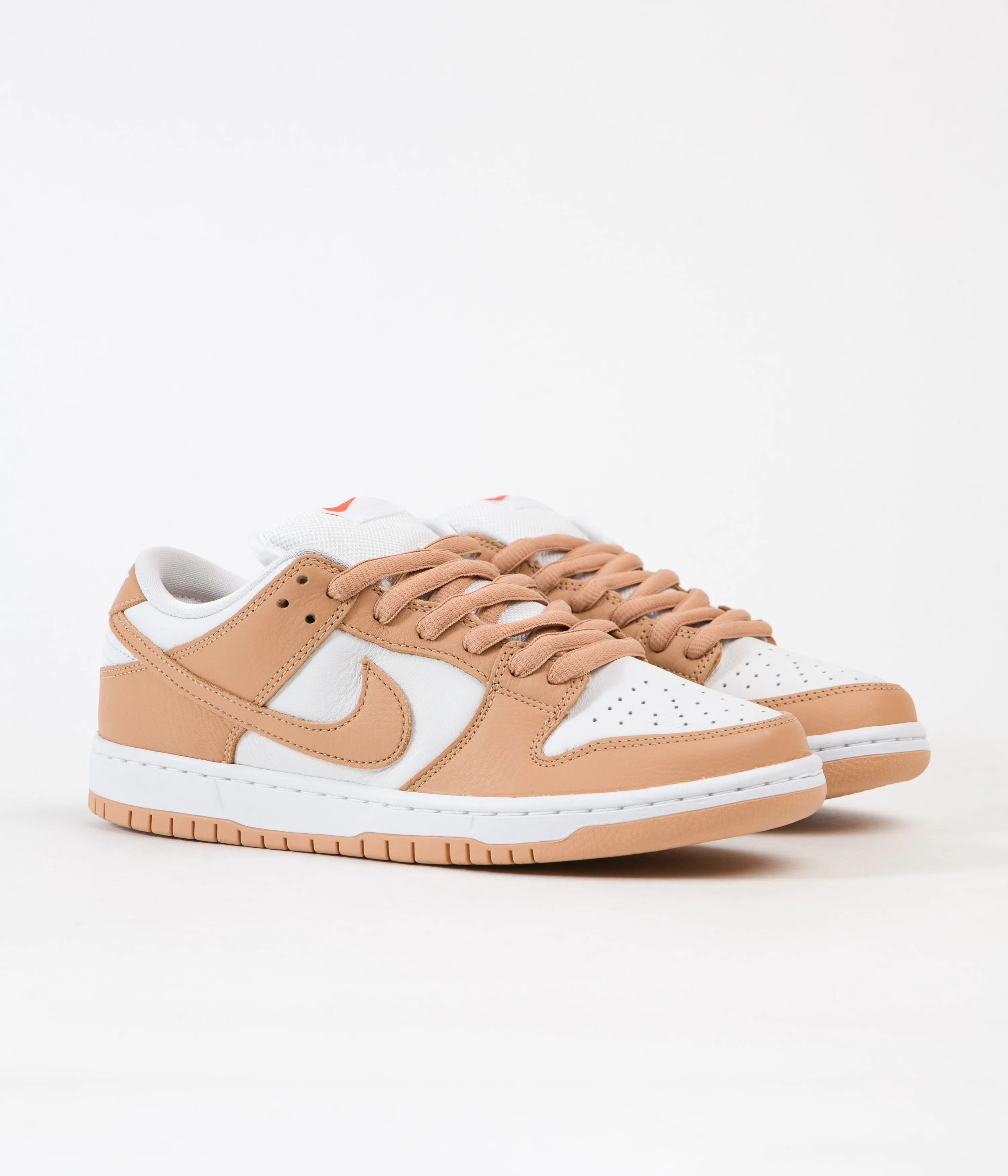 Nike SB Dunk Low Pro Orange Label Shoes - Light Cognac / Light Cognac - White - Light Cognac
