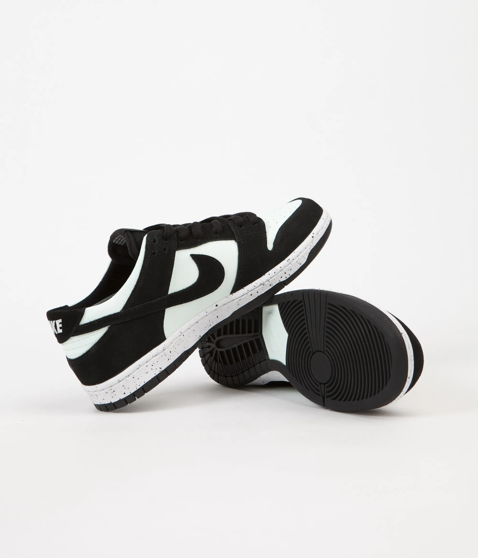 Nike SB Dunk Low Pro Shoes - Black / Black - Barely Green - White