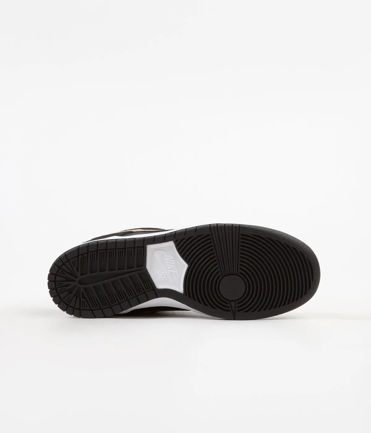 Nike SB Dunk Low Pro Shoes - Black / Metallic Gold - White