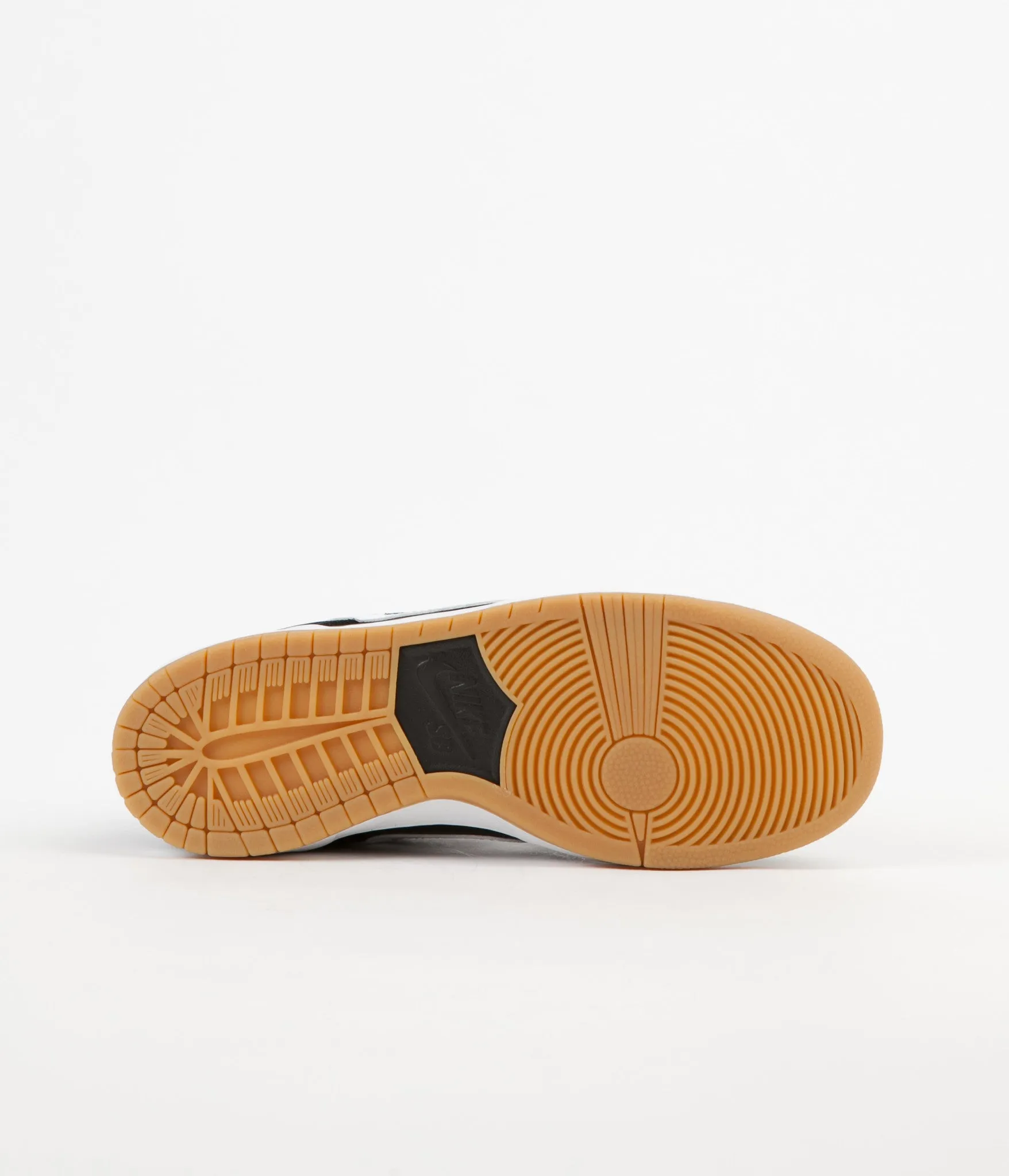 Nike SB Dunk Low Pro Shoes - Black / White - Gum Light Brown