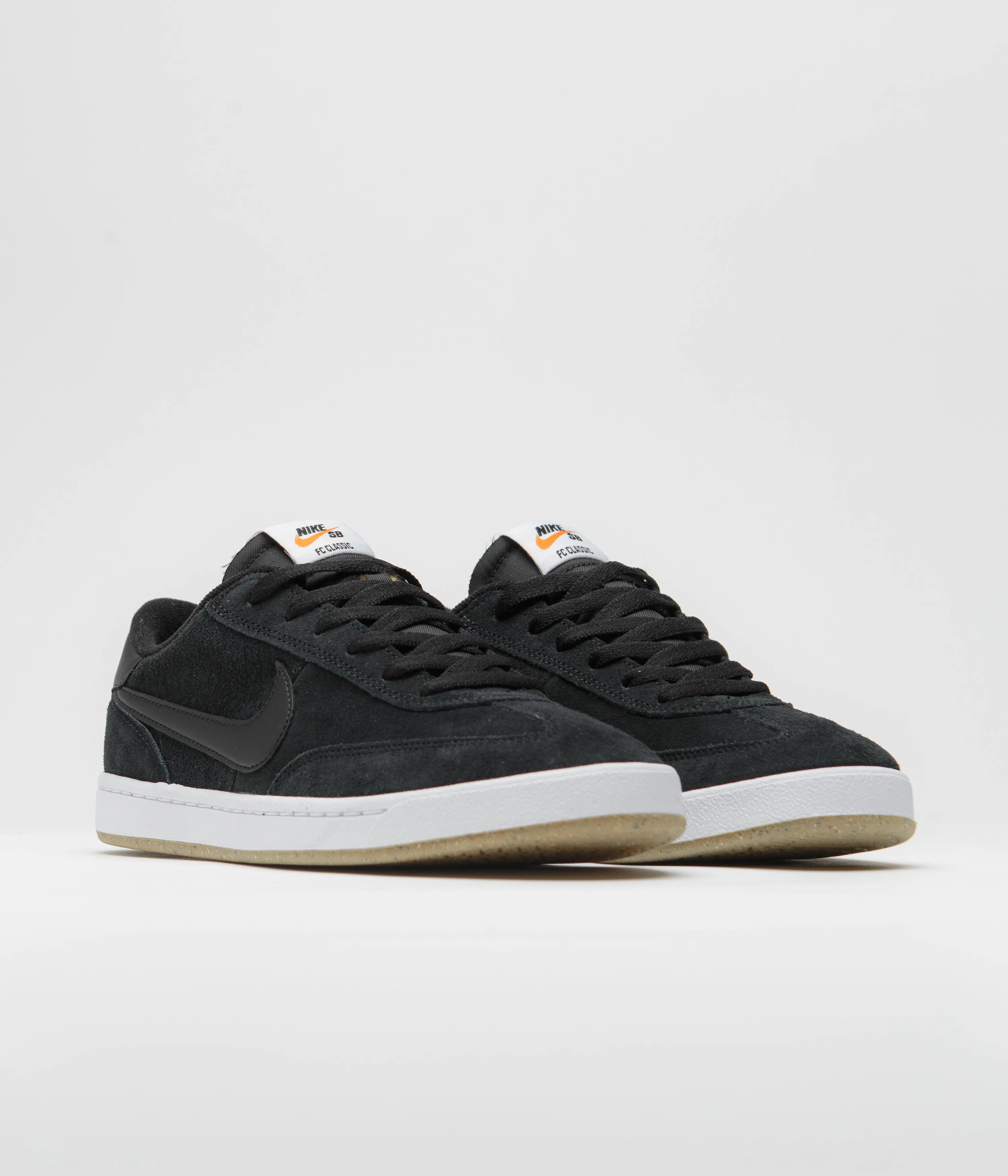 Nike SB FC Classic Shoes - Black / Black - White - Vivid Orange